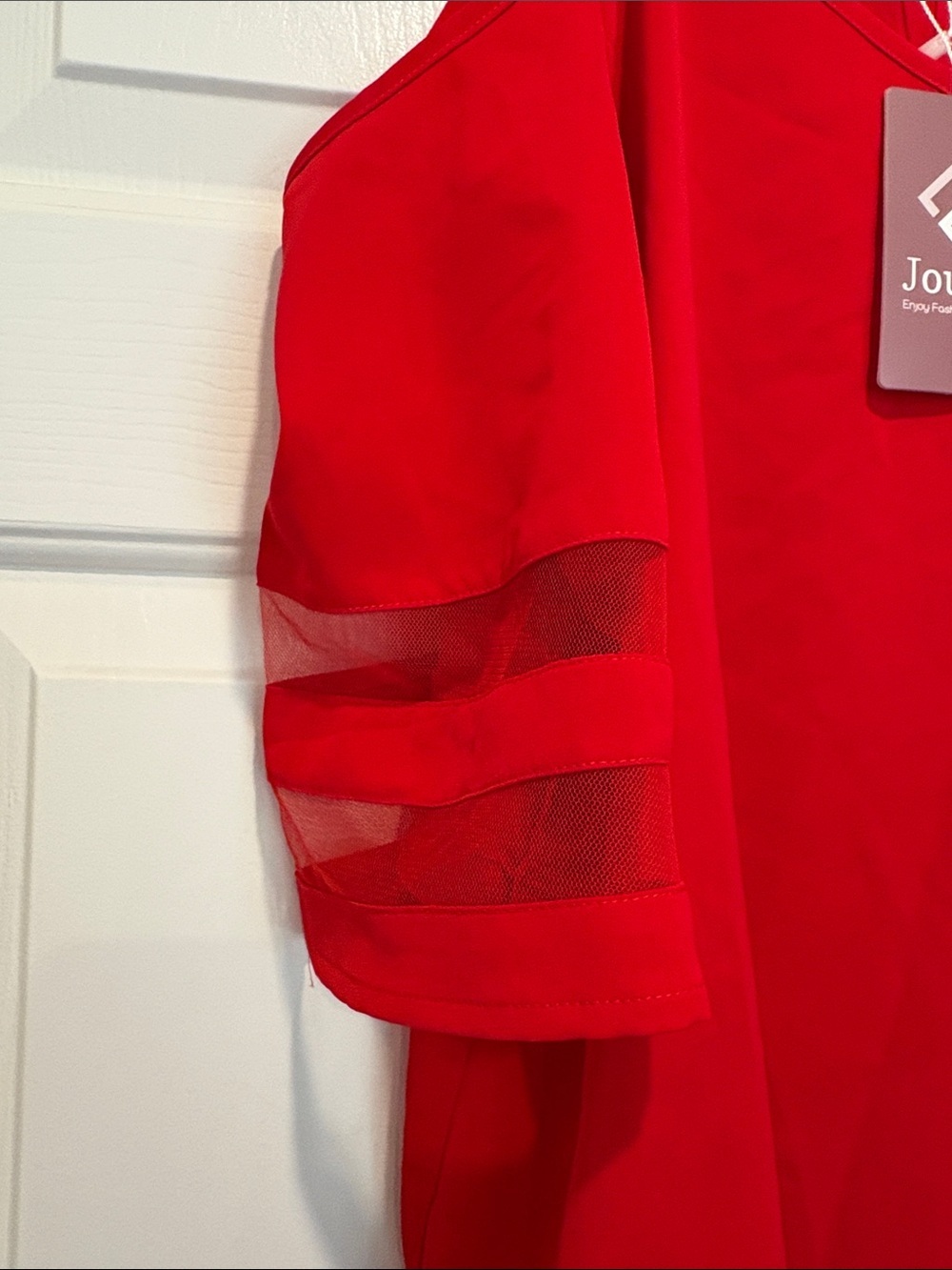 NWT Jouica red camisole off the shoulders top Medium - Picture 2 of 6